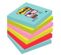 Post-It Notas Adhesivas Super Sticky 4 Colores Lugares Cosmic 76x76 mm, 6 Blocs