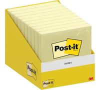 Post-it Notas adhesivas Amarillo canario – 10 blocs de 100 hojas – 76 x 76 mm