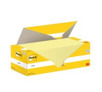 Post-it Notas Canary Yellow - Paquete de 18 Blocs + 6 GRATIS, 100 Hojas por Bloc (76 mm x 127 mm) - Color Amarillo - Notas Autoadhesivas para Listas de Tareas y Recordatorios
