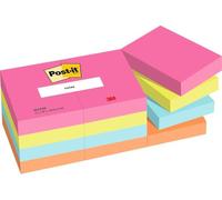 Post-it Notas Colección Poptimistic Color - Paquete de 12 Blocs, 100 Hojas por Bloc (38 mm x 51 mm) - Rosa, Verde, Azul y Naranja - Notas Autoadhesivas para Listas de Tareas y Recordatorios