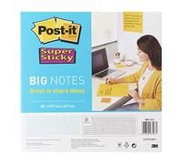 Post-it Notas Gigantes Super Sticky - 1 Bloc de 30 Hojas (279 mm x 279 mm) - Color Amarillo - Notas Extra Adhesivas Grandes para Listas de Tareas y Recordatorios