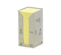 Post-it Notas autoadhesivas Canary Yellow – 16 blocs de 100 hojas (76×76 mm) – Papel 100% reciclado