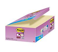 Post-it Notas Super Sticky Canary Yellow, 21 blocs + 3 GRATIS, 47.6 mm x 47.6 mm