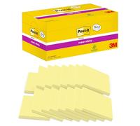 Post-it Notas Super Sticky Canary Yellow - Paquete de 14 Blocs + 2 GRATIS, 90 Hojas por Bloc (76 mm x 76 mm) - Color Amarillo - Notas Autoadhesivas para Listas de Tareas y Recordatorios