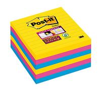 Post-it Notas Super Sticky Colección Carnival - 6 blocs, 90 hojas por bloc, 101×101 mm