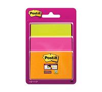 Post-it Notas Super Sticky en colores surtidos, 3 blocs de tamaños surtidos