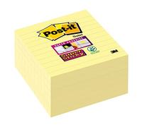 Post-it Taco de notas 675 Super Sticky 101x101 mm Amarillo canario con línea 6 blocs