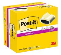 Post-It PRO-B-1SSCY-R330 - Dispensador de notas, diseño Clásico, con 1 paquete de notas, color negro/ transparente