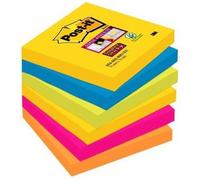 Post-it Super Sticky Bloc de Notas 90 hojas (76x76mm) - Surtido de colores