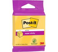 Post-it Super Sticky Cubo De Notas, Ultra Amarillo, 76 mm x 76 mm, 270 Hojas/Bloc, 1 Bloc/Paquete, 100% PEFC SGSCH-PEFC-COC-110078