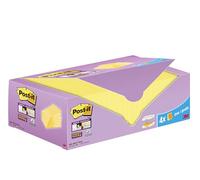 Post-it Super Sticky Notas autoadhesivas, Canary Yellow, 76 mm x 127 mm, 90 Hojas/Bloc, 24 Blocs/Paquete, Paquete de Cartón