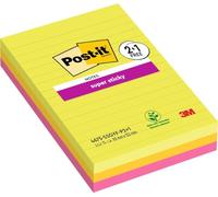 Post-it Notas adhesivas Super Sticky, 3 blocs de 75 notas reposicionables