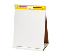 Post-It Super Sticky Notas para Reuniones, Paquete de 1 Bloc de Notas, con 20 Hojas, 584x508 mm, Color Blanco, Para Compartir Ideas y Presentar Visualmente