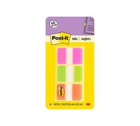 Post-it Tabs - Lote de 12 pestañas por color, 36 lengüetas para dispensador, 25,4 x 38 mm, verde, naranja, rosa