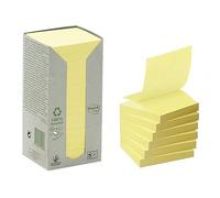 Post-it Z-Notas recicladas 76 x 76 mm, 100 hojas, pack de 16, amarillo