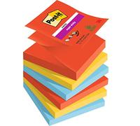 Post-it Notas adhesivas Z-Notas Super Sticky Colección Playful Color – 6 blocs de 90 hojas 76x76 mm