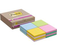 Post-it Z-Notas Super Sticky, Colores Surtidos, Paquete de 16 Blocs de Notas, 90 Hojas por Bloc, 76 mm x 76 mm, Rosa, Amarillo, Azul, Verde - Extra Adhesivas para Listas de Tareas y Recordatorios