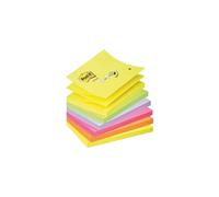 Post-it Z-Notes · Pack 12 Blocs · 100 Hojas · 76x76mm · Colores Surtidos Flúor