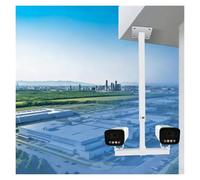 Poste Ajustable para cámara de Seguridad, de 35 a 300 cm, Soporte telescópico con cardán, Soporte de Acero Resistente, Apto para cámaras de Exterior, 2 Metros de Altura, fácil de Instalar.