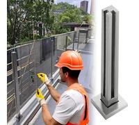 Poste De Barandilla De Barandilla De Acero Inoxidable, Kit De Barandilla De Aterrizaje De Cubierta Alta De Acero Inoxidable 304 60 80 100 120 Cm For Vidrio De 8-12 Mm(Silver Corner Post,80cm/31.5 in)