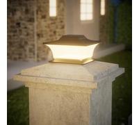 Poste de luz solar con encendido/apagado automático, iluminación LED de paisaje para postes de jardín, valla, patio