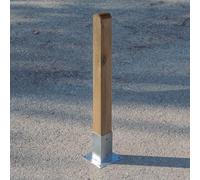 Poste de madera para Valla de Estacas | Poste Natural para Jardín y Ayuda para enrejados | Poste de madera Versátil | Madera de Pino 9X9X180 Cm