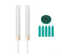 Poste de musgo para plantas trepadoras de interior de 25 cm, estaca de plástico ajustable, soporte vertical para Pothos Philodendron Adansonii (blanco)