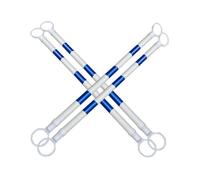 Poste Telescópico De Barrera De Seguridad Con Película Reflectante Conos De Tráfico Retráctiles (paquete 12)(White and blue,4Pcs)