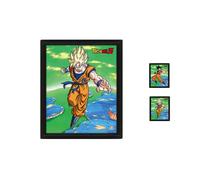 Poster 3d dragon ball z super saiyan transformation