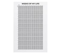 Póster de calendario de vida Memento Morii en semanas | Póster de calendario de vida Memento | Calendario de pared de vida en semanas Memento | Decoración de pared de papel para el hogar Póster de