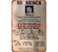 Póster de Pablo Escobar, letrero de Metal para cafetería, Bar, Pub, oficina, garaje, decoración de pared del hogar, regalo, letrero de estaño Vintage de 12X8 pulgadas, 1 unidad, letrero shansh 40X30CM