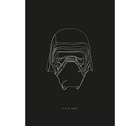 Póster de Star Wars Lines Dark Side Kylo - Tamaño: 50 x 70 cm - Comar - Póster de pared (sin marco)