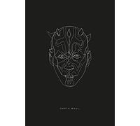 Póster de Star Wars Lines Dark Side Maul - Tamaño: 50 x 70 cm - Comar - Póster de pared (sin marco)