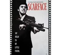 Póster decorativo de pared serie carteles película celebridades Scarface Say Hello To My Little Friend Al Pacino impresión sobre cartón 40 x 30 cm sin marco