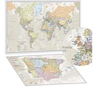 Póster del Mapa Mundi - Colores clásicos