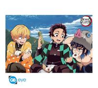 Poster Demon Slayer Kimetsu no Yaiba, Tanjiro, Zenitsu, Inosuke 91,5 x 61 cm, 170 g/m2