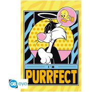 Poster Looney Tunes, Piolín y Silvestre Purrfect. 91,5 x 61 cm, 170 g/m2