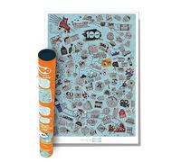 Póster para Rascar de 100 Cosas Que Hacer Con la Familia | Arte de Pared y Decoración de Cocina | Póster Familiar + Caja de Regalo Premium
