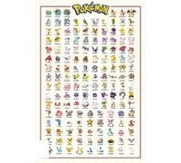 Poster Pokémon Kanto 151, 91,5 x 61 cm