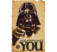 Póster Star Wars/Guerra de las Galaxias "Darth Vader" "Your Empire Needs You/Tu Imperio te... (61cm x 91,5cm)