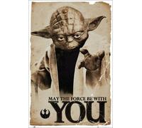 Póster Star Wars - Yoda May The Force - cartel económico, póster XXL