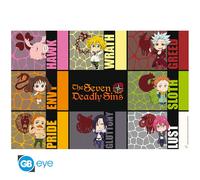 Poster The Seven Deadly Sins, Chibi Sins 91,5 x 61 cm, 170 g/m2