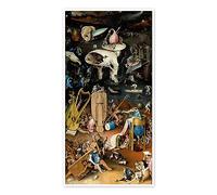 Posterlounge El jardín de las delicias - El Infierno Póster | 40 x 80 cm de Hieronymus Bosch Marrón Cuadros Decoración para la pared