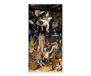 Posterlounge El jardín de las delicias - El Infierno Póster | 40 x 80 cm de Hieronymus Bosch Marrón Cuadros Decoración para la pared