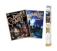 Pósters Harry Potter, pack 2 unidades | ABYSTYLE - Carteles de distinto diseño, 52x38 cm, papel calidad 170 g/m², varios diseños disponibles