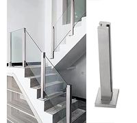 Postes de Cerca de Vidrio, barandilla de Vidrio, Abrazadera para Poste de barandilla de Vidrio, Postes de barandilla de Vidrio para escaleras, Postes de Cerca de Vidrio de Acero Inoxidable p