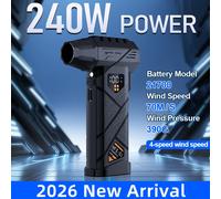 Potente soplador turbo de 580000 RPM, colector de polvo inalámbrico, motor sin escobillas de alta velocidad, fuerza de soplado de 380g con función de banco de energía FX1-XC