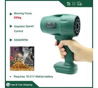 Potente ventilador turbo de aire con empuje de 550 g para limpiar hojas caídas, nieve y arena requieren batería Makita de 18 V Black - No Battery