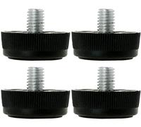 POTUBI Pies niveladores M8 x 10 30 mm, nivelador Ajustable, Cubierta Protectora de Piso roscada for Patas Muebles, Paquete 4