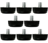 POTUBI Pies niveladores M8 x 10 30 mm, nivelador Ajustable, Cubierta Protectora de Piso roscada for Patas Muebles, Paquete 8